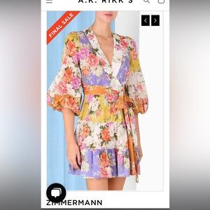 Zimmermann Pattie Wrap Mini Dress